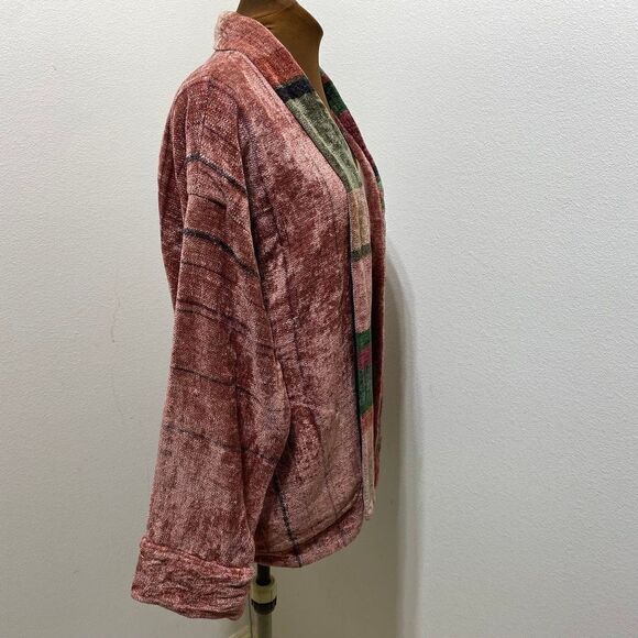 Marcia Hammond Art Hand Woven Cotton Rayon Blend Cardigan/Blazer Multicolored - Picture 3 of 10